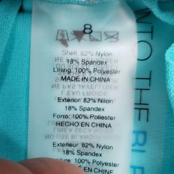 INTO THE BLEU Triangle Halter Tie Floral Bikini Top Bathing Suit Swimsuit 8 NWT - Picture 7 of 9